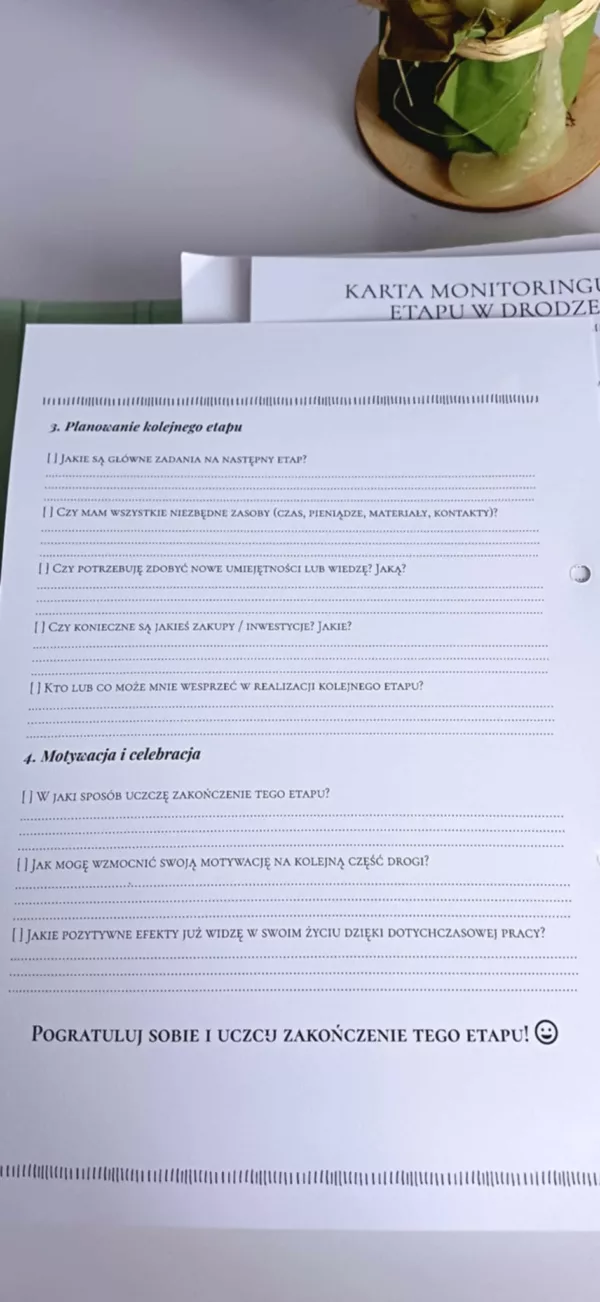 OPS Karta monitoringu 2 OPS - Osobisty Planer Sukcesu "O 1% lepiej każdego dnia!"